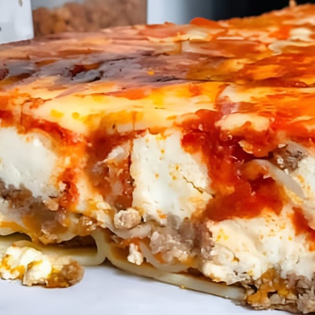 Baked Meat Lasagna.